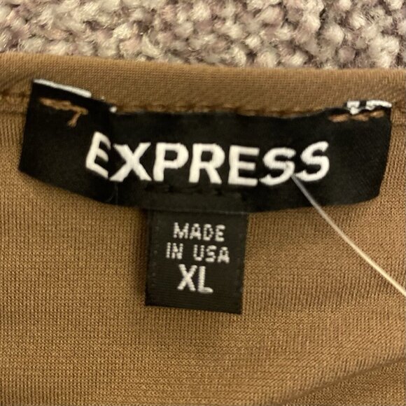 Express Womens Cowl Neck Cropped Cami Spaghetti Straps Sandshell Top Size XL NWT - Picture 11 of 16